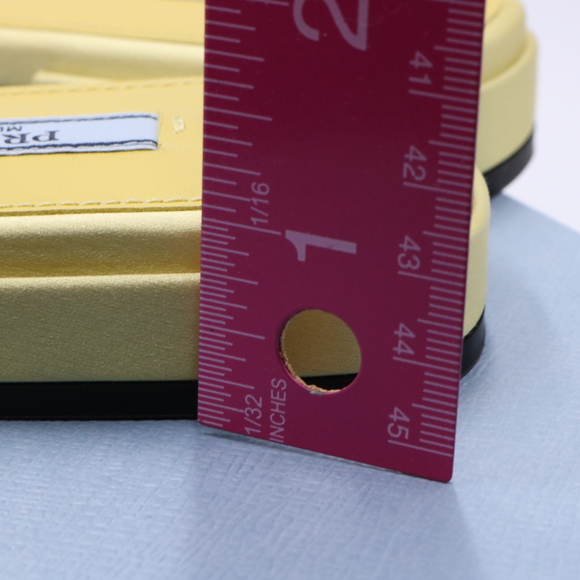 Prada 38 Yellow Crystal Strassed Ciabatte Logo Calzature Donna  Flat Slides E715 - Picture 10 of 13